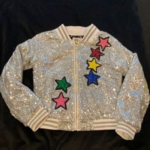 Cool unicorn sequin jacket Size 12